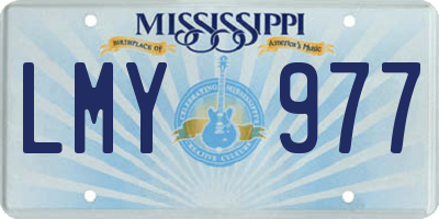 MS license plate LMY977