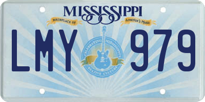 MS license plate LMY979