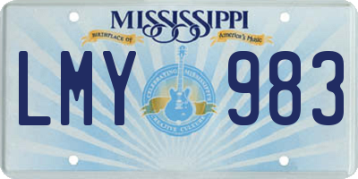 MS license plate LMY983