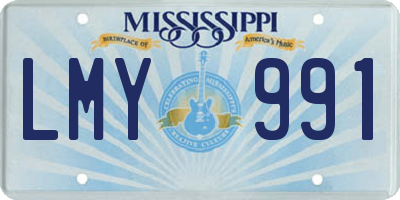 MS license plate LMY991