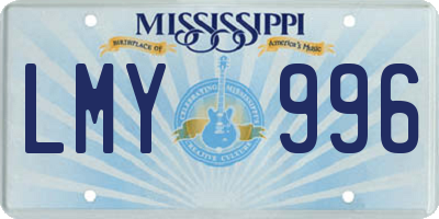 MS license plate LMY996