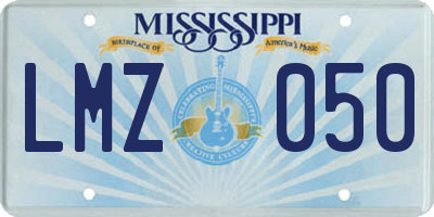 MS license plate LMZ050