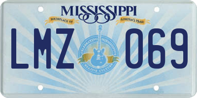 MS license plate LMZ069