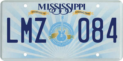 MS license plate LMZ084