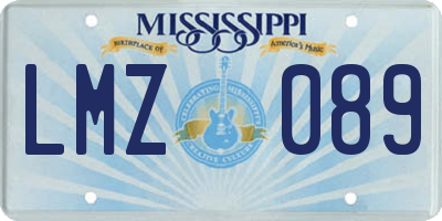 MS license plate LMZ089