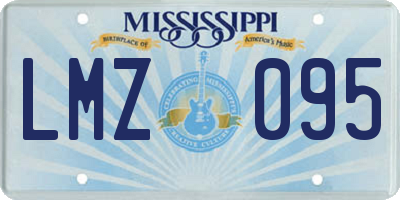 MS license plate LMZ095
