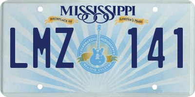 MS license plate LMZ141