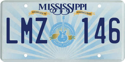 MS license plate LMZ146