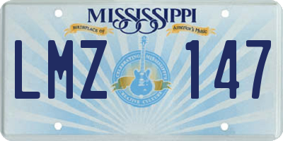 MS license plate LMZ147