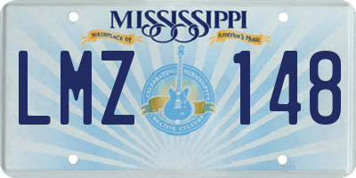MS license plate LMZ148