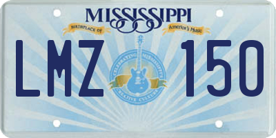 MS license plate LMZ150