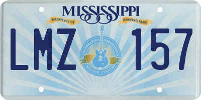 MS license plate LMZ157