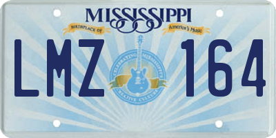 MS license plate LMZ164