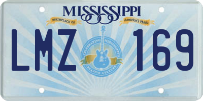 MS license plate LMZ169