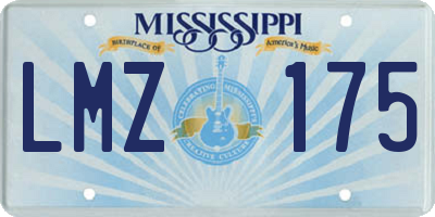 MS license plate LMZ175