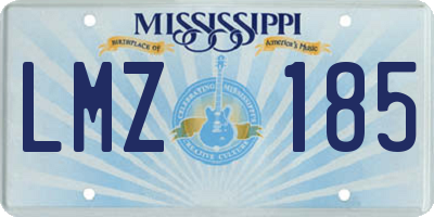 MS license plate LMZ185