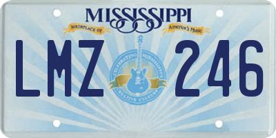 MS license plate LMZ246