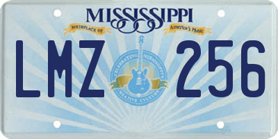 MS license plate LMZ256