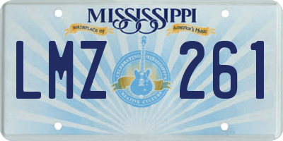 MS license plate LMZ261