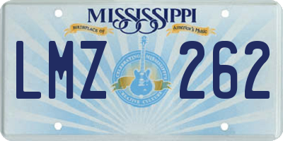 MS license plate LMZ262