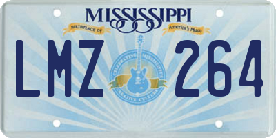 MS license plate LMZ264