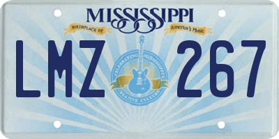 MS license plate LMZ267