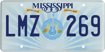 MS license plate LMZ269
