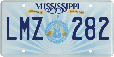 MS license plate LMZ282