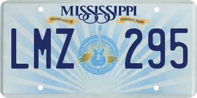 MS license plate LMZ295