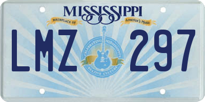 MS license plate LMZ297