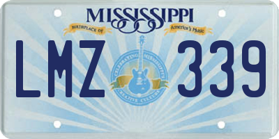 MS license plate LMZ339