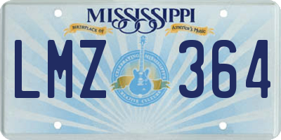 MS license plate LMZ364