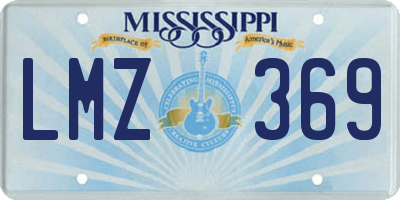 MS license plate LMZ369