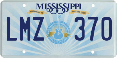 MS license plate LMZ370