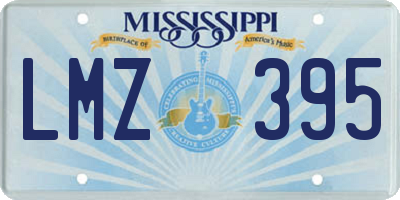 MS license plate LMZ395