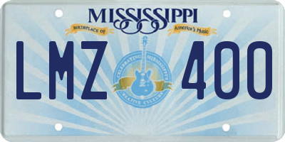 MS license plate LMZ400