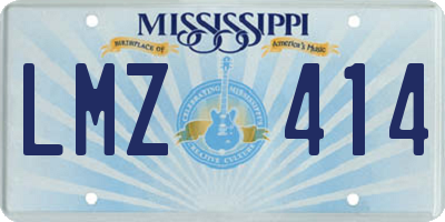 MS license plate LMZ414