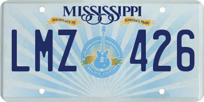 MS license plate LMZ426