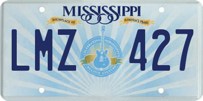 MS license plate LMZ427