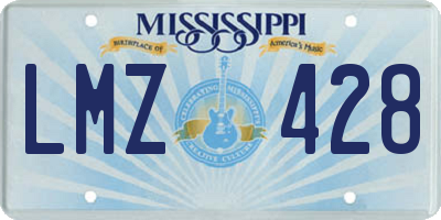 MS license plate LMZ428