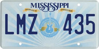 MS license plate LMZ435