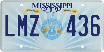 MS license plate LMZ436