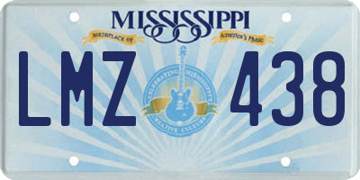MS license plate LMZ438