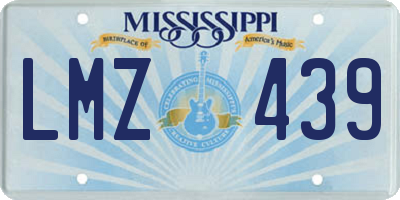 MS license plate LMZ439