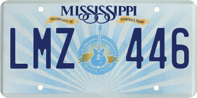 MS license plate LMZ446