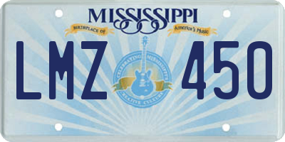 MS license plate LMZ450