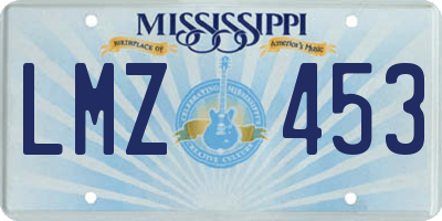 MS license plate LMZ453