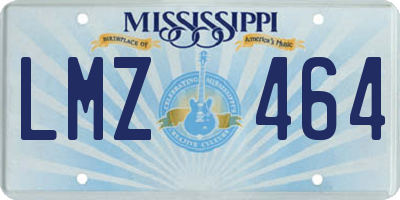 MS license plate LMZ464