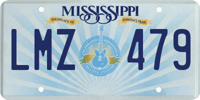 MS license plate LMZ479