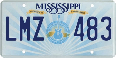 MS license plate LMZ483